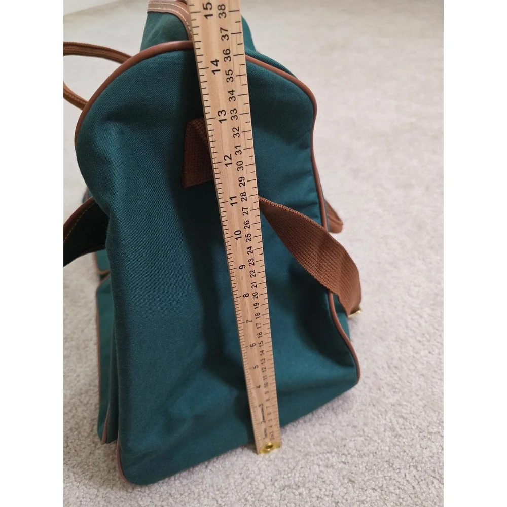 PoloRalphLauren Vintage Duffle Bag Green Canvas Weekend Travel Luggage Pony Logo